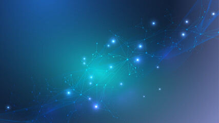 Global network connection. Global business. Social network communication. Internet technology. Vector illustration