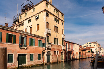 views around Venice and Burano Italy 