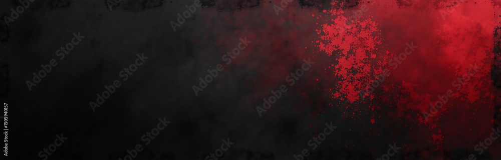 Poster abstract black red background features wide web banner dark rough textures grunge effect