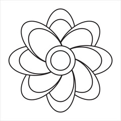 Blooming floral vector illustration isolated on white, perfect for spring nature and garden designs