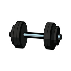Gym Dumbbell Vector Illustration on White Background