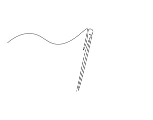 Pen continuous line. Continuous one line drawing Pen. Back to school concept. Single line drawing