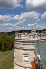 Fortified Papal Tower with roof parapet in shape of crown of Pope, Krasiczyn Castle, Poland