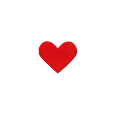 Fototapeta premium Vibrant red heart symbol on plain transparency background, conveying love and affection. simple design emphasizes heart shape and color, making it striking and emotive image