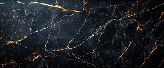 Dark marble with golden veins