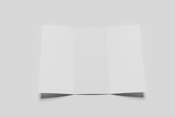 TRIFOLD BROCHURE MOCKUP 3D Blue