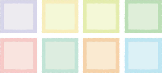 Wavy text frame borders. Scallop shape line picture frames
