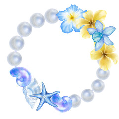 Frames with Tropical Sea-Themed