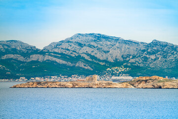 If Castle on Rocky Island Coast near Marseille