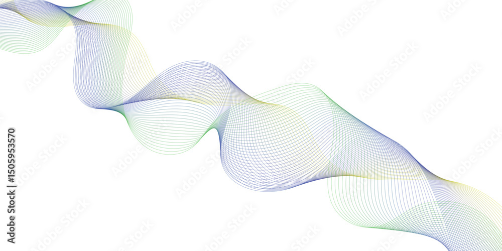 Aufkleber abstract flowing wave lines. design element for technology, science, modern concept.vector eps 10 ab