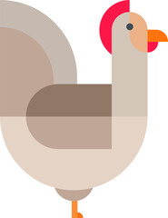 Rooster farm bird in abstract modern style. Creative concept design character. Vector illustration.