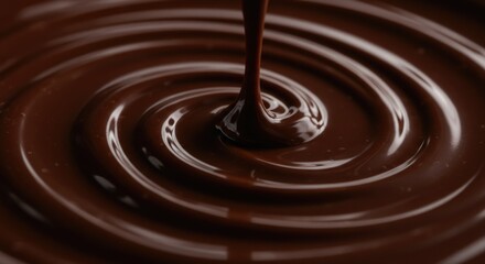 Liquid Chocolate in Macro Style in Rich Brown Tones Representing Sweet Indulgence and Dessert Preparation
