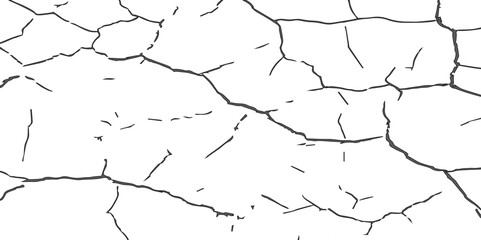 Generate a high-contrast black and white abstract texture that resembles cracked or fractured surfaces, similar to dry, parched earth or old paint chipping. Emphasize irregular lines and broken segmen