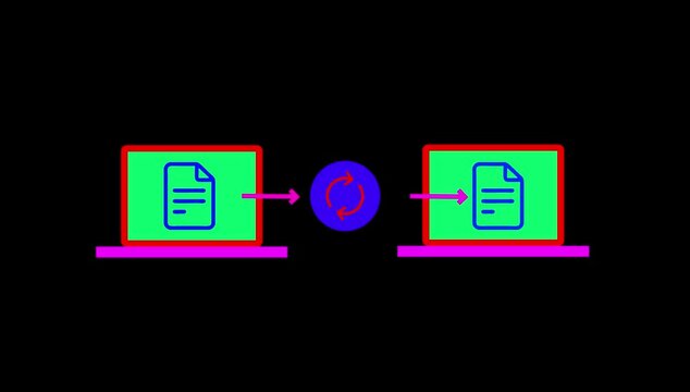 File transfer protocol, Transferring data securely, FTP software uploading file to server, Website migration. Animation video clip