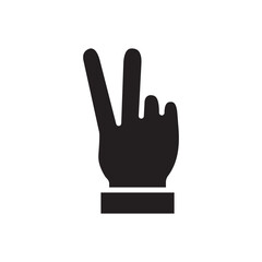 Gestures Of Human Hands, Peace Hand Gesture Icon In Trendy Design Vector Eps 10
