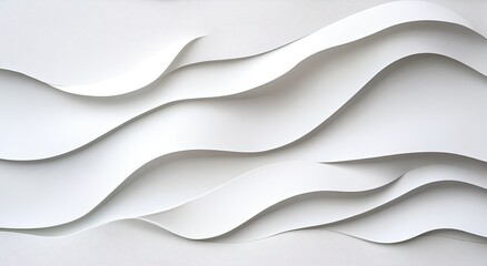 Fototapeta premium Abstract white wavy forms