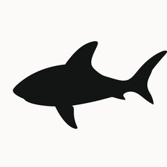 Fototapeta premium Powerful Shark Silhouette A Striking Vector Graphic Illustration