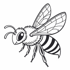 Various insects including mosquito bee wasp and housefly in vector illustration style