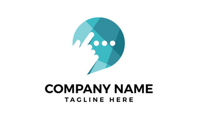 Human hand icon logo design.