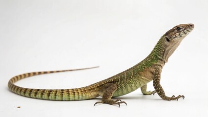Fototapeta premium Earless Monitor Lizard on studio background