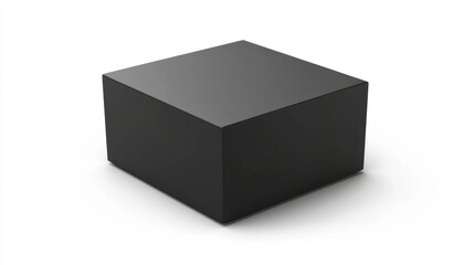 Fototapeta premium a black cube on a white surface