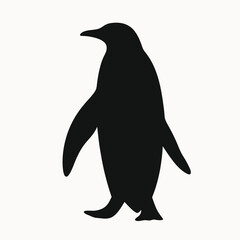 Fototapeta premium Majestic Penguin Silhouette Antarctic Bird Vector Illustration