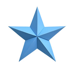Fototapeta premium Blue star origami design on black background,
