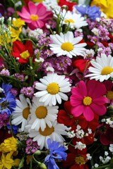 Close-up of mixed flower bouquet