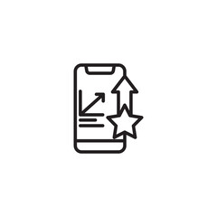 A sleek, black and white outline icon showing a document with a folded corner and an upward-pointing arrow, suggesting document upload, sending, or digital dispatch.