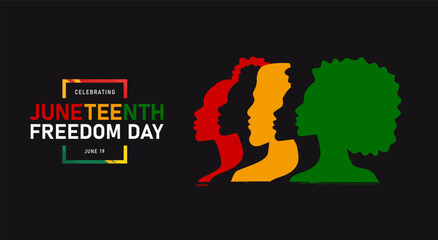 Juneteenth Emancipation Day June 19, 1865 Freedom Day in the United States of America. vector illustration holiday African American Independence Day banner. Pan-African flags Juneteenth Freedom Day 