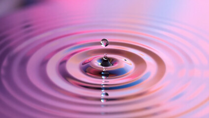 Colored Liquid Ripple Macro Photography