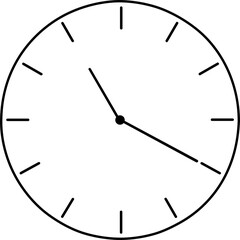 line art clock