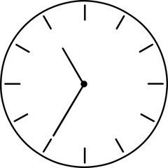 line art clock