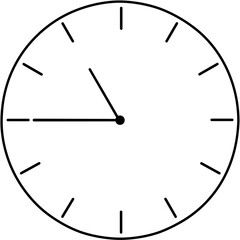 line art clock