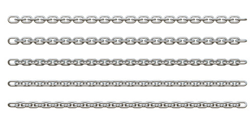 Set of chains on a isolated background.