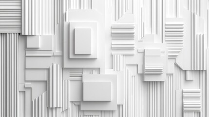 Abstract geometric shapes on white