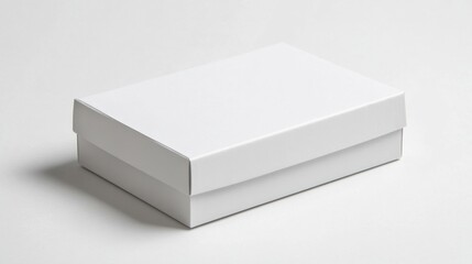 a white box with a lid on a white surface