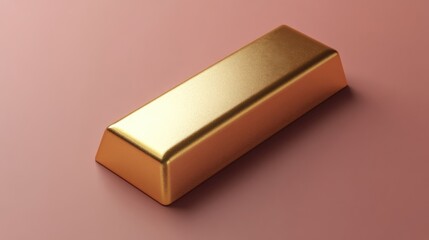 a gold bar on a pink background