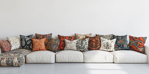 Living Room Sofa with Pillows