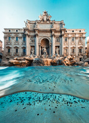 Obraz na płótnie Canvas Transparent Water Of The Trevi Fountain In Rome 
