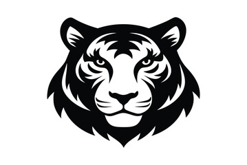 a-tiger-head-silhuette---vector-art-illustriton-wh.eps