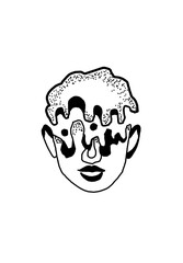 vector illustration of a face