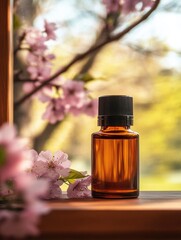 Essential Oil Bottle on Window Sill