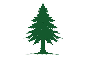 Fototapeta premium Isolated Christmas tree: a festive green evergreen, perfect for winter holiday and New Year celebrations