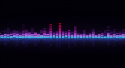 Dark Background with Colorful Vertical Audio Bars
