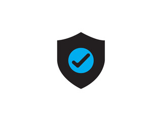 Shield with check mark icon design 