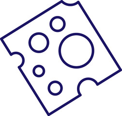 Cheese Outline Image for Graphic and Web Design, Apps, Adverts, Various Cards