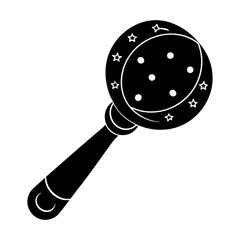 Rattle Silhouette vector