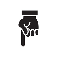 Gestures Of Human Hands, Pointing Towards The Down Icon In Trendy Design Vector Eps 10