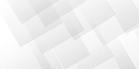 Obraz premium Modern Abstract gray background design with layers of textured white transparent material, Minimal geometric white light background triangle gray technology vector. Abstract graphic Banner design.